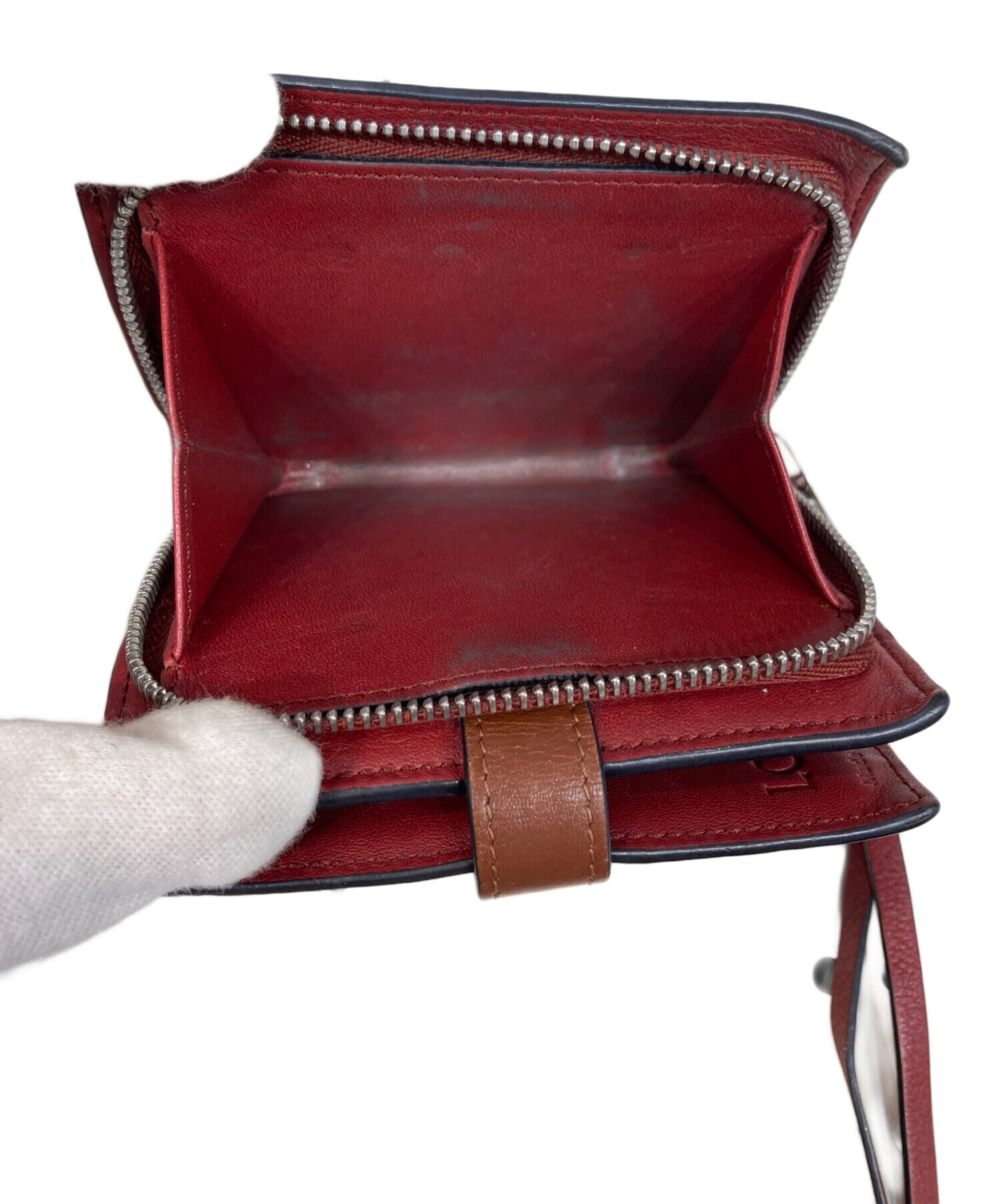 used) LOEWE ジップ　ウォレット 中古・古着通販】LOEWE (ロエベ) コンパクト ジップウォレット