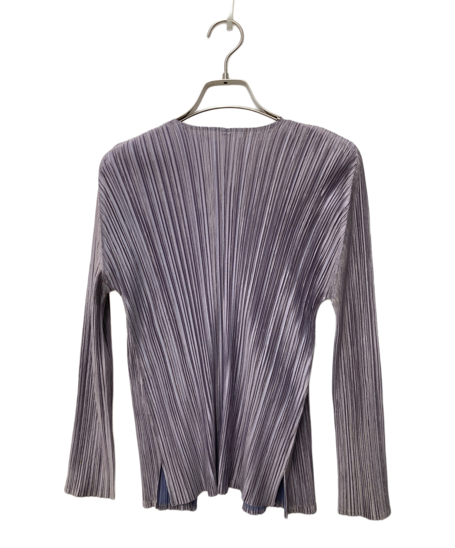 【PLEATS PLEASE】メランジ調 プリーツ カーディガン グレー 3 中古・古着通販】PLEATS PLEASE (プリーツプリーズ) プリーツ