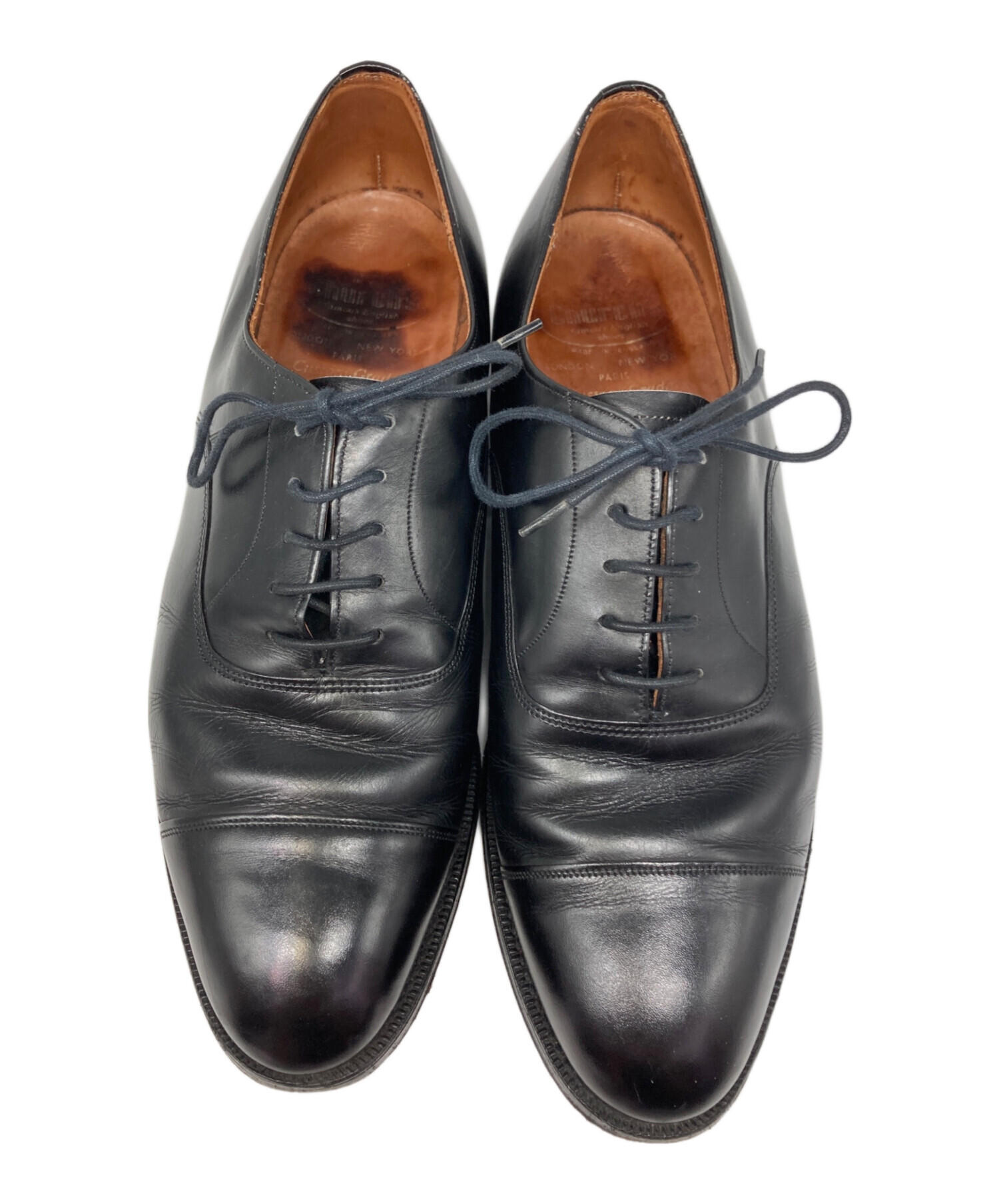 Church's チャーチ ストレートチップ ブラック レザー 中古・古着通販】CHURCH'S (チャーチ) ストレートチップレザーシューズ