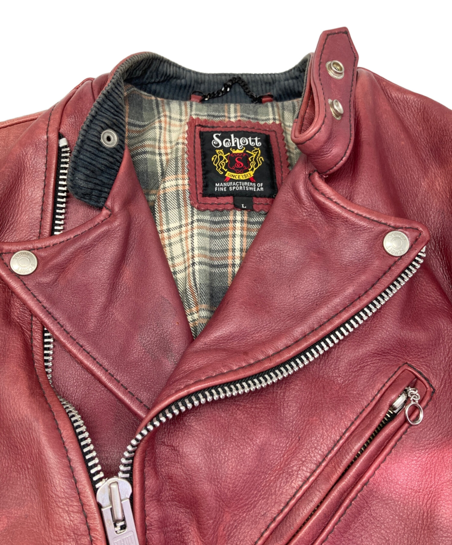 中古・古着通販】Schott (ショット) ダブルライダースジャケット