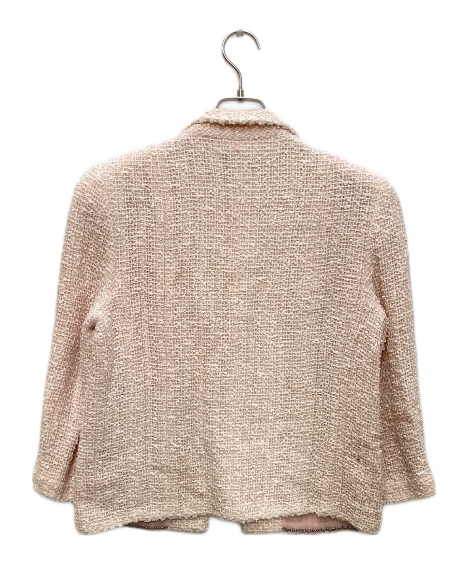中古・古着通販】CHANEL (シャネル) ツイードジャケット ピンク サイズ