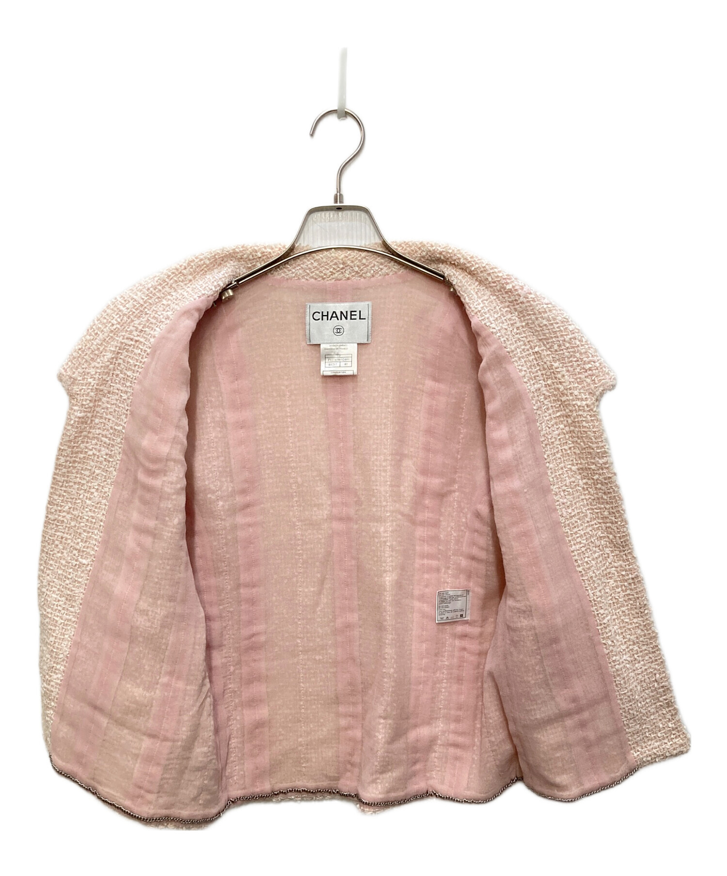 中古・古着通販】CHANEL (シャネル) ツイードジャケット ピンク サイズ