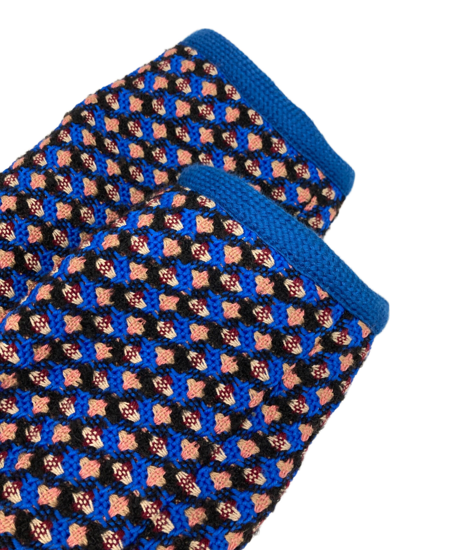 中古・古着通販】ETRO (エトロ) ノーカラーツイードジャケット ブルー