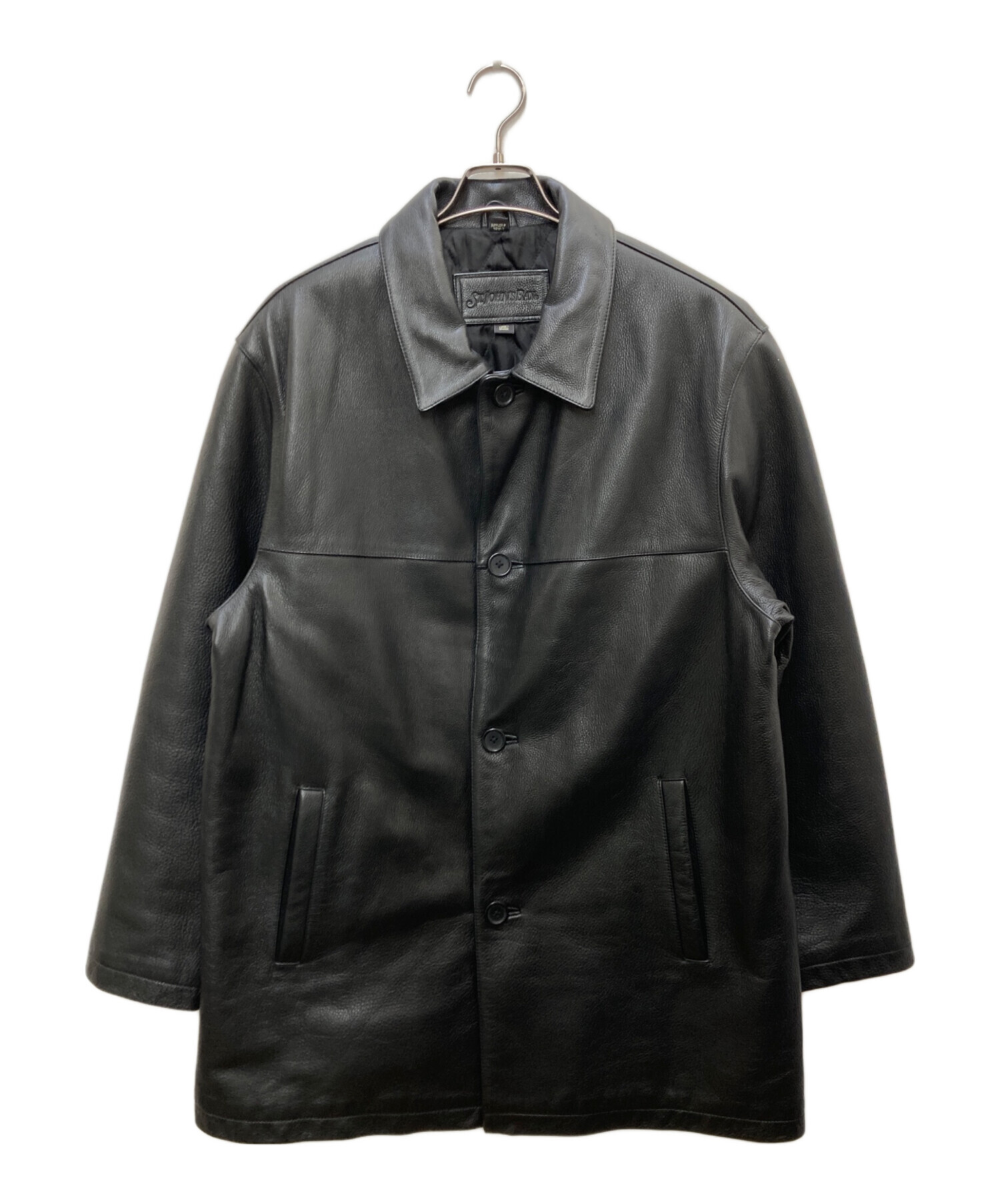 ST.JOHN’S BAY レザーカーコート XL 本革 ダークブラウン 中古・古着通販】ST JOHN'S BAY (セントジョンズベイ) レザーカー