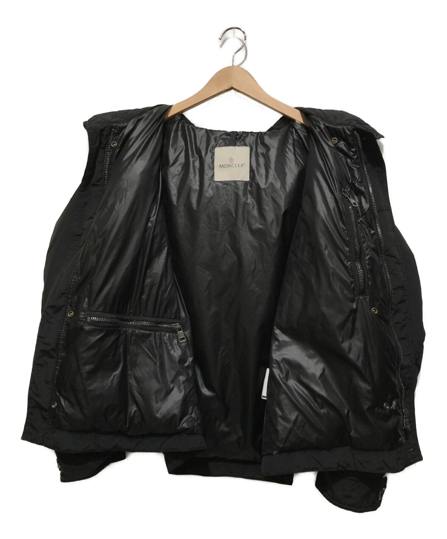 中古・古着通販】MONCLER (モンクレール) ラムレザーライナー付ダウン 