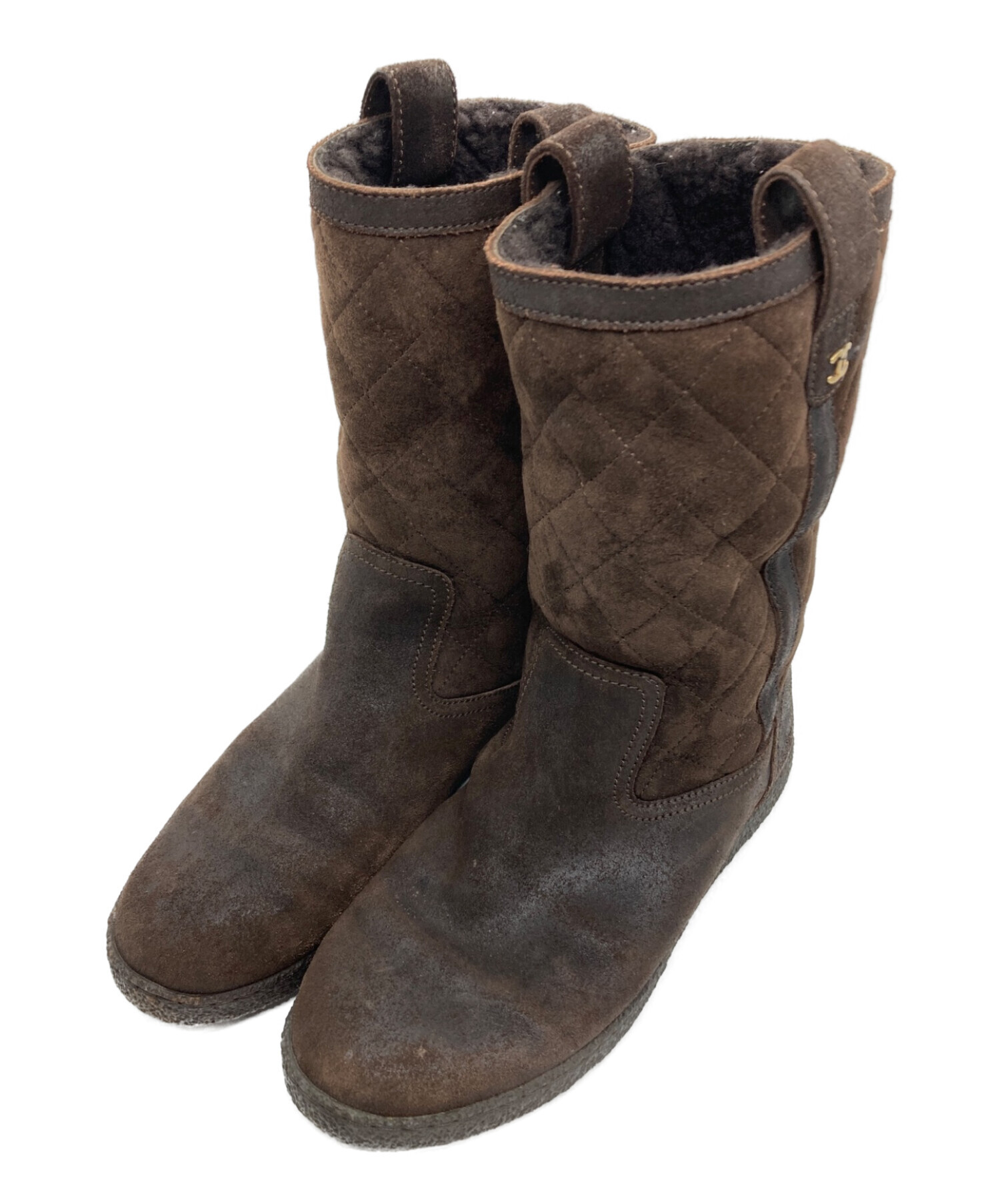 中古・古着通販】CHANEL (シャネル) ココマーク付ムートンブーツ