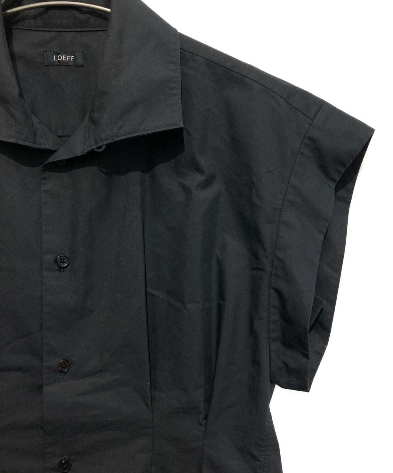 中古・古着通販】LOEFF (ロエフ) ブロードウィングシャツ ブラック