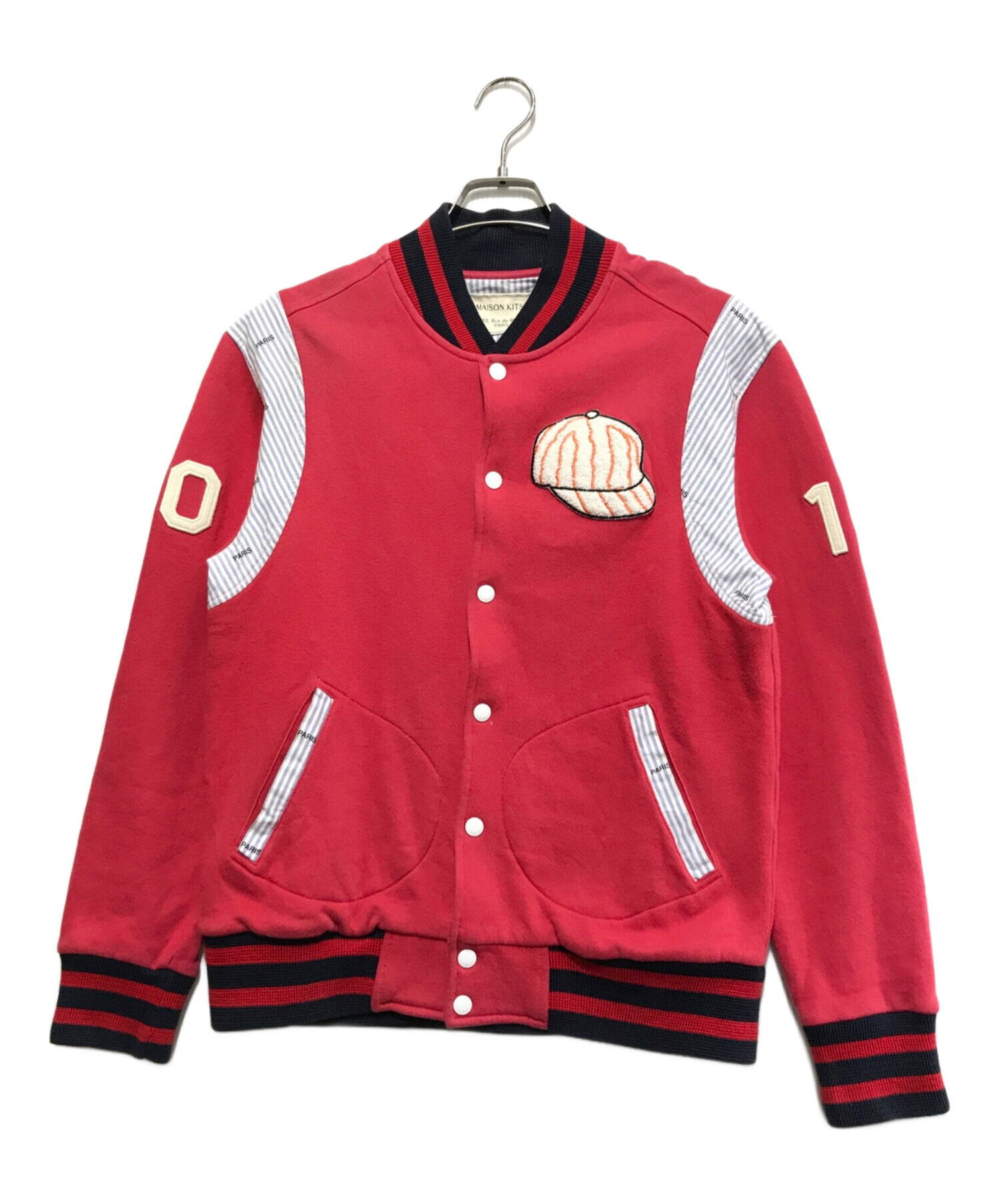 中古・古着通販】MAISON KITSUNE (メゾンキツネ) スタジャン レッド