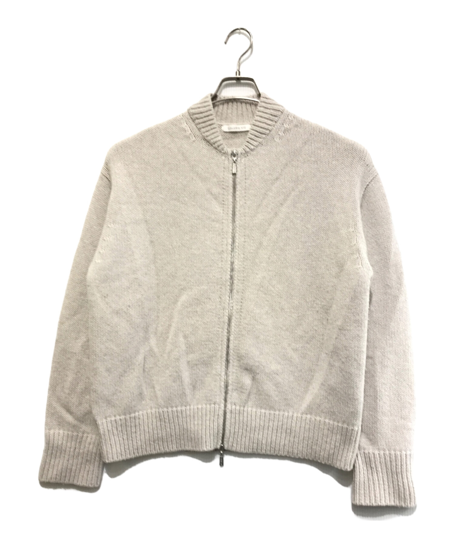 極美品 GALERIE VIE ファインウール ジップアップブルゾン S グレー 中古・古着通販】GALERIE VIE (ギャルリーヴィー) ファイン
