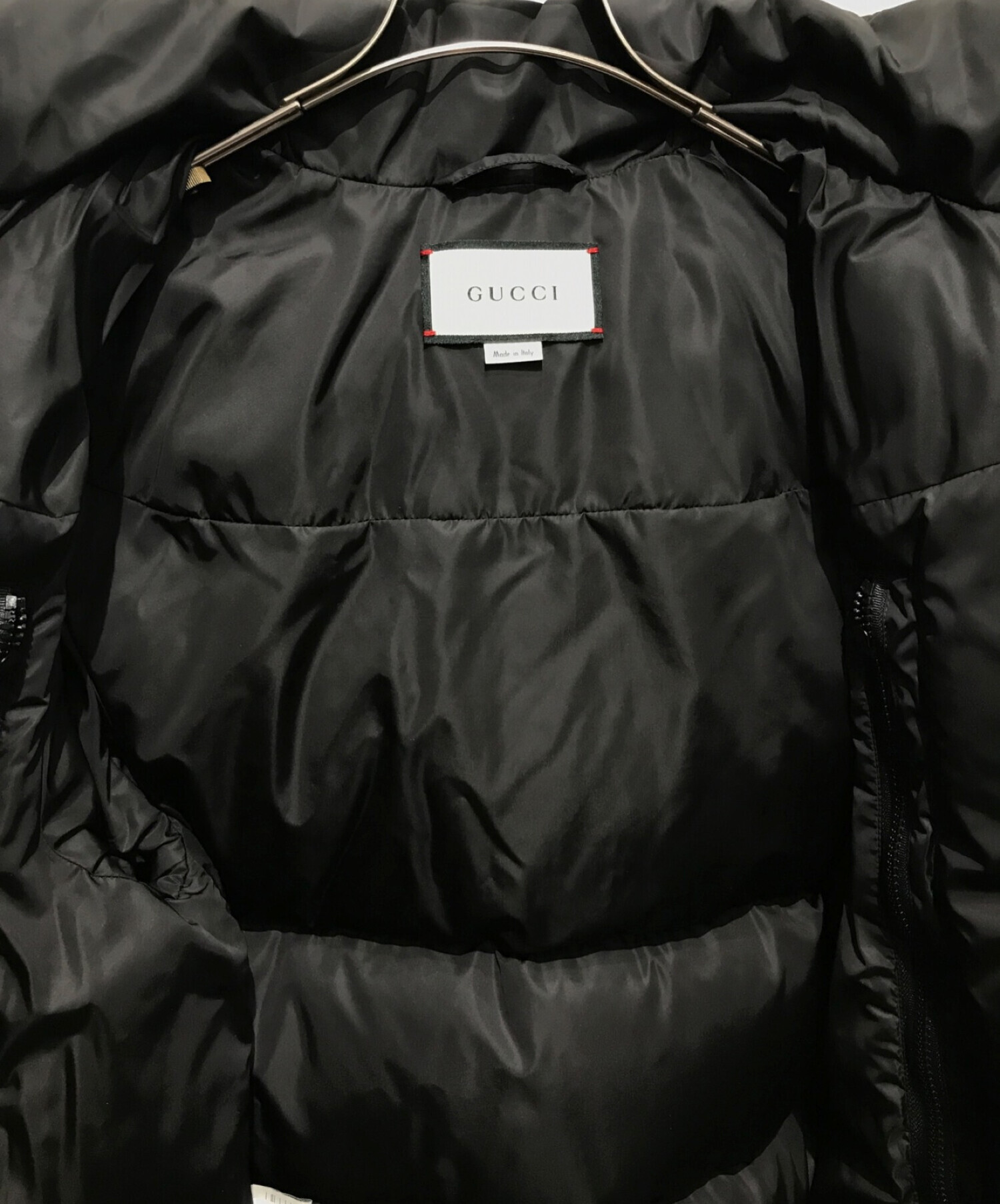 中古・古着通販】GUCCI (グッチ) パフィジャケット ブラック サイズ 