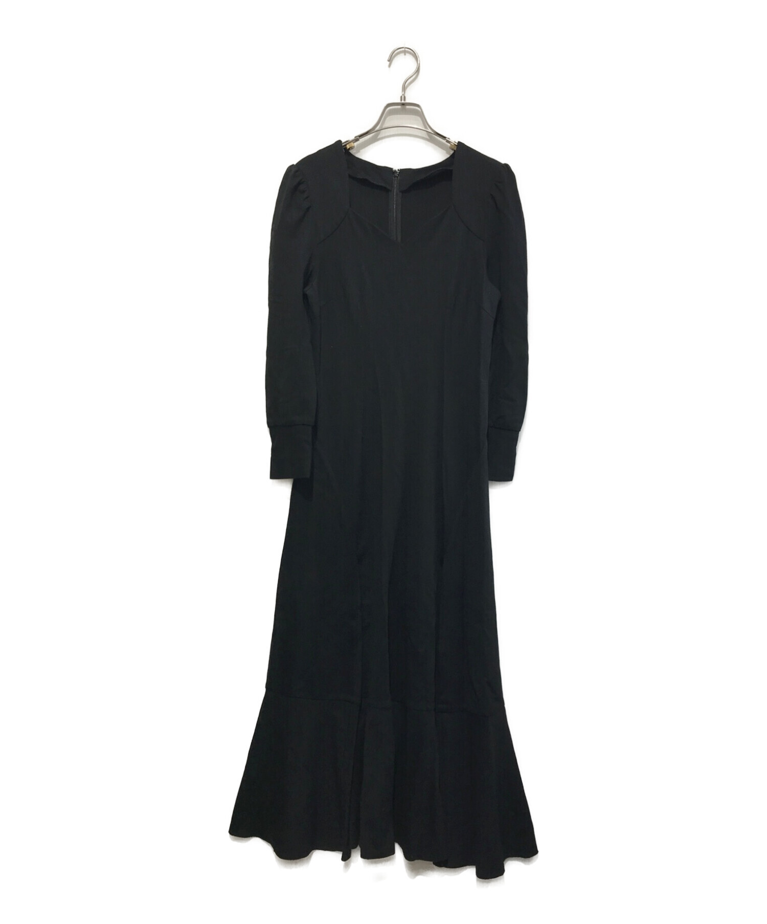 中古・古着通販】AMERI (アメリ) PENTAGON NECK FOLD HEM DRESS