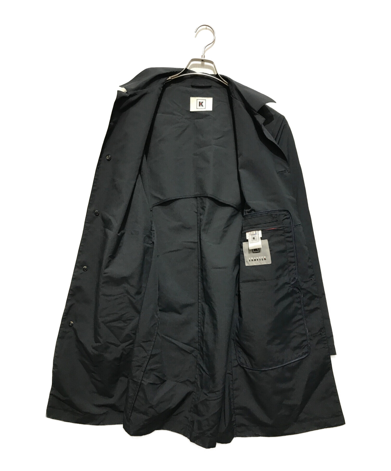 中古・古着通販】KIRED (キーレッド) ステンカラーコート ネイビー 