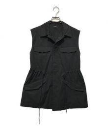中古・古着通販】LOEFF (ロエフ) ギャバ ミリタリー ベスト ブラック 