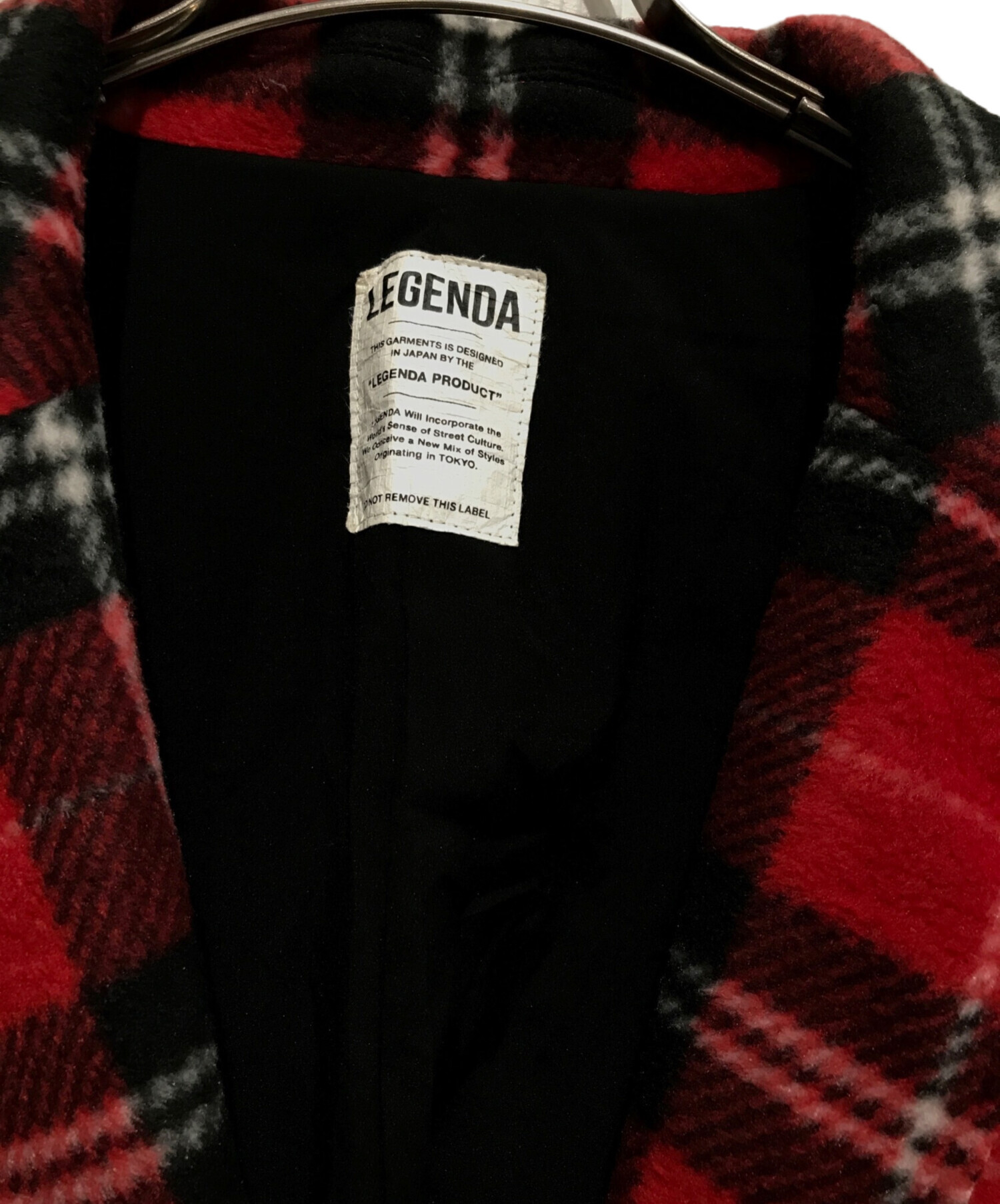 中古・古着通販】LEGENDA (レジェンダ) 起毛チェックルーズシルエット 