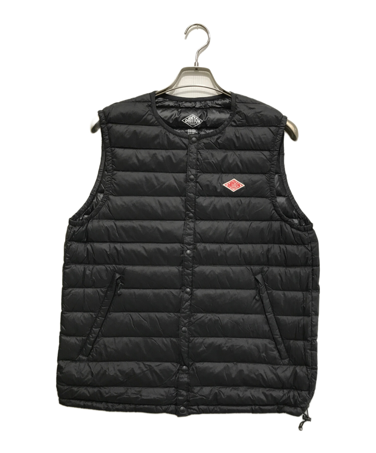 DANTON ブラック ダウンベスト サイズ42 中古・古着通販】DANTON (ダントン) インナーダウンベスト ブラック