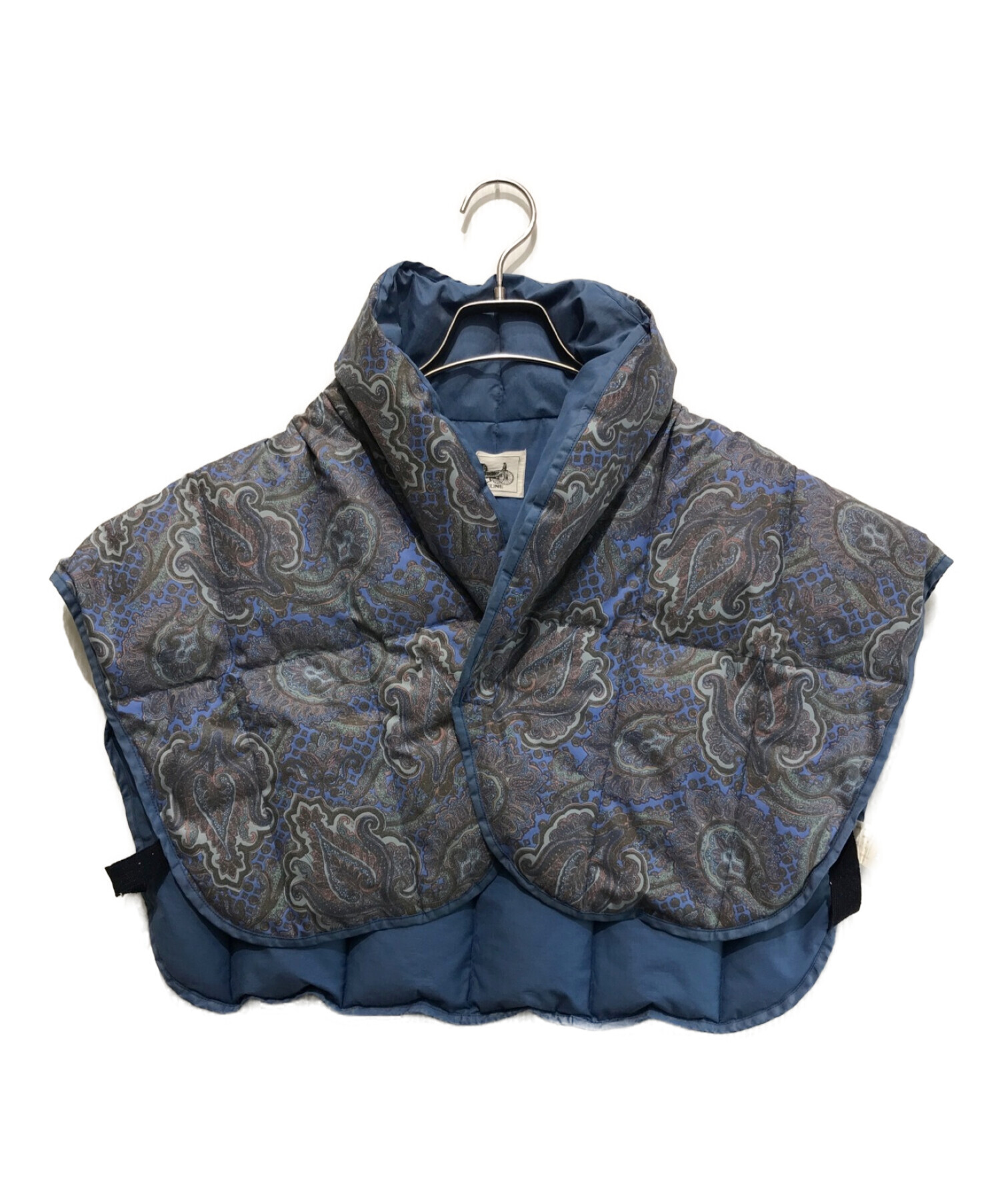 中古・古着通販】CELINE (セリーヌ) ペイズリーダウンベスト ブルー