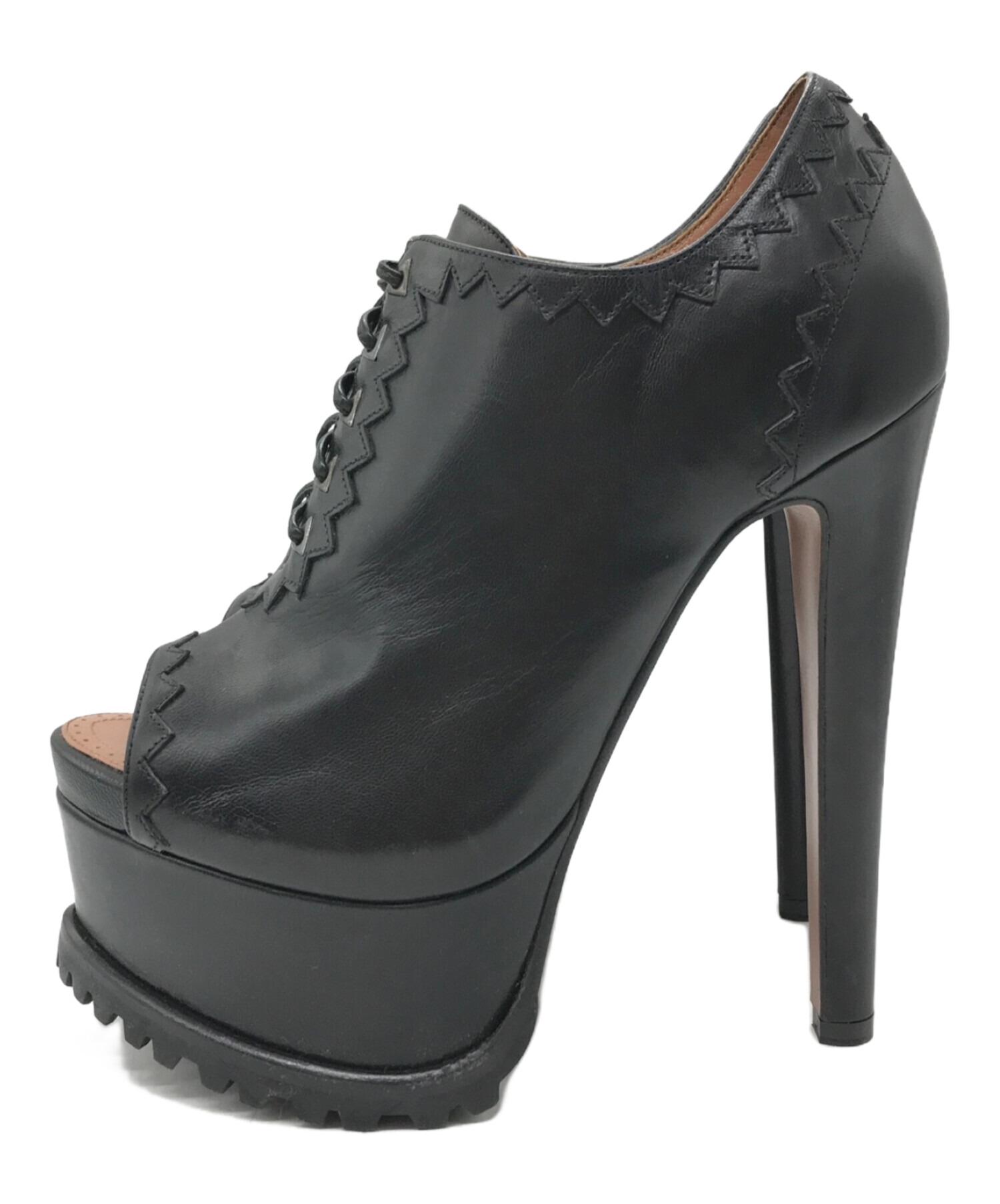 中古・古着通販】ALAIA (アライア) オープントゥヒールブーティ 中古・古着通販】ALAIA (アライア) オープントゥヒールブーティ