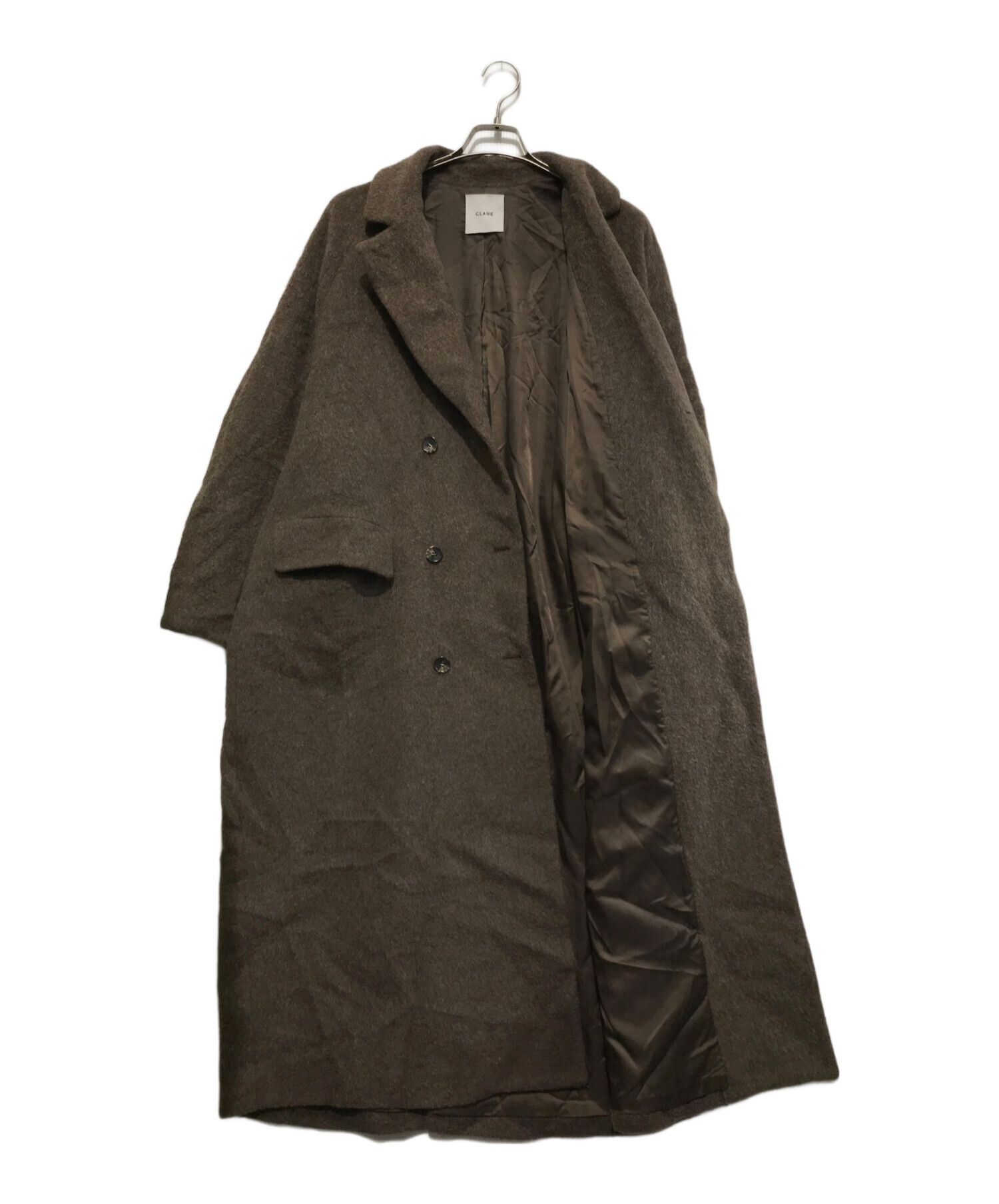 中古・古着通販】CLANE (クラネ) DOUBLR WOOL LONG COAT ブラウン