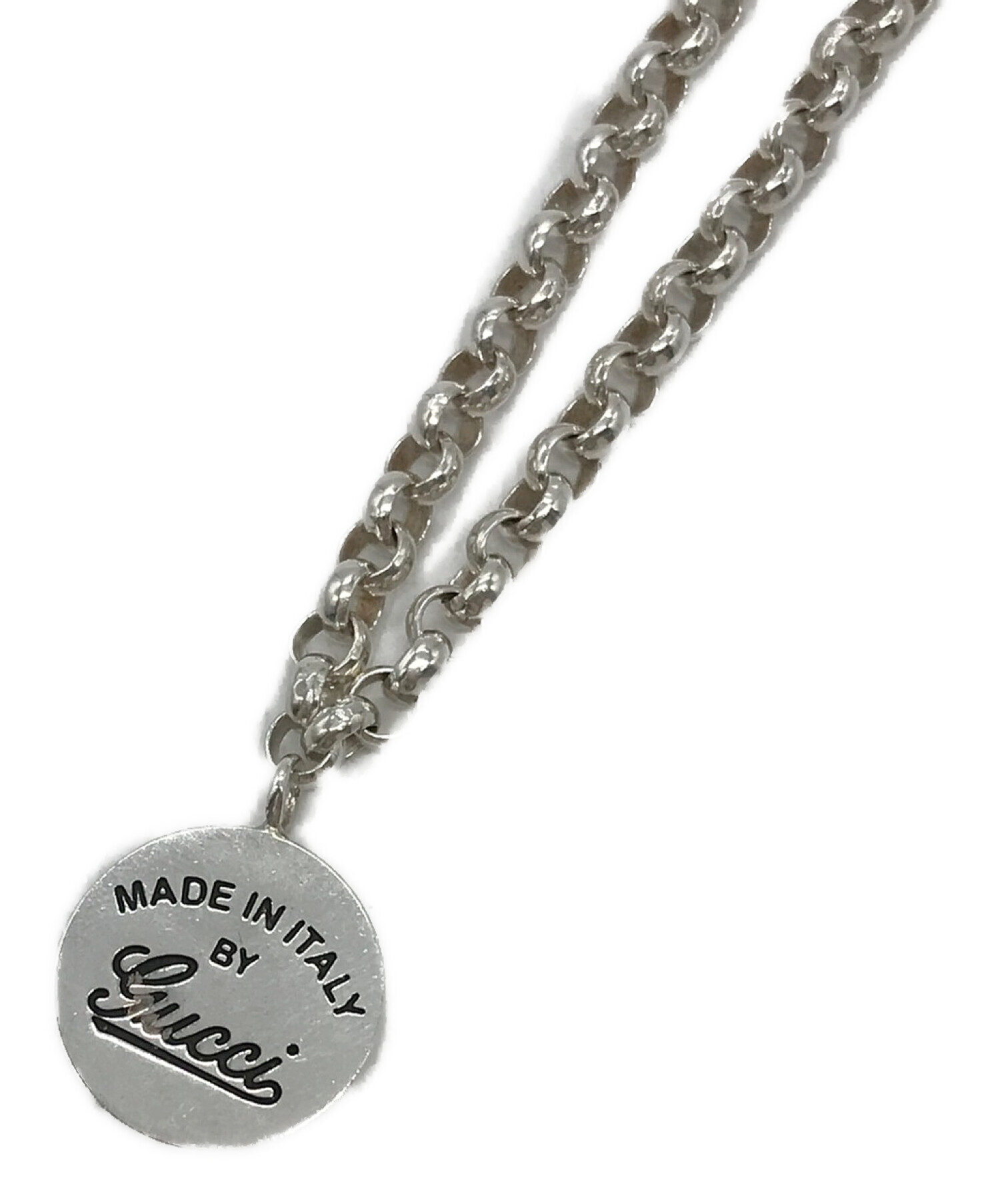 GUCCI 型ネックレス　純正ボールチェーン 中古・古着通販】GUCCI (グッチ) ロゴペンダントボールチェーン