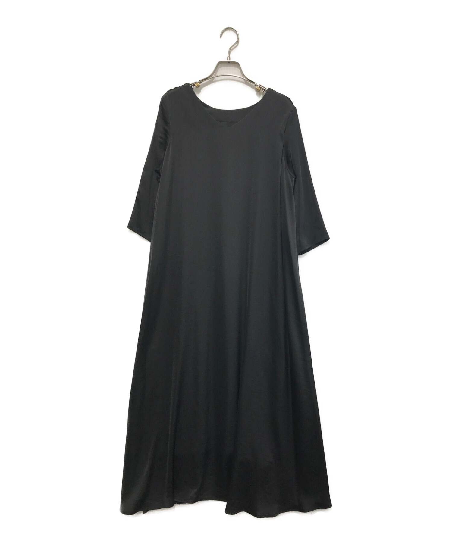 中古・古着通販】AMERI (アメリ) 2WAY CURTAIN VOLUME DRESS ブラック