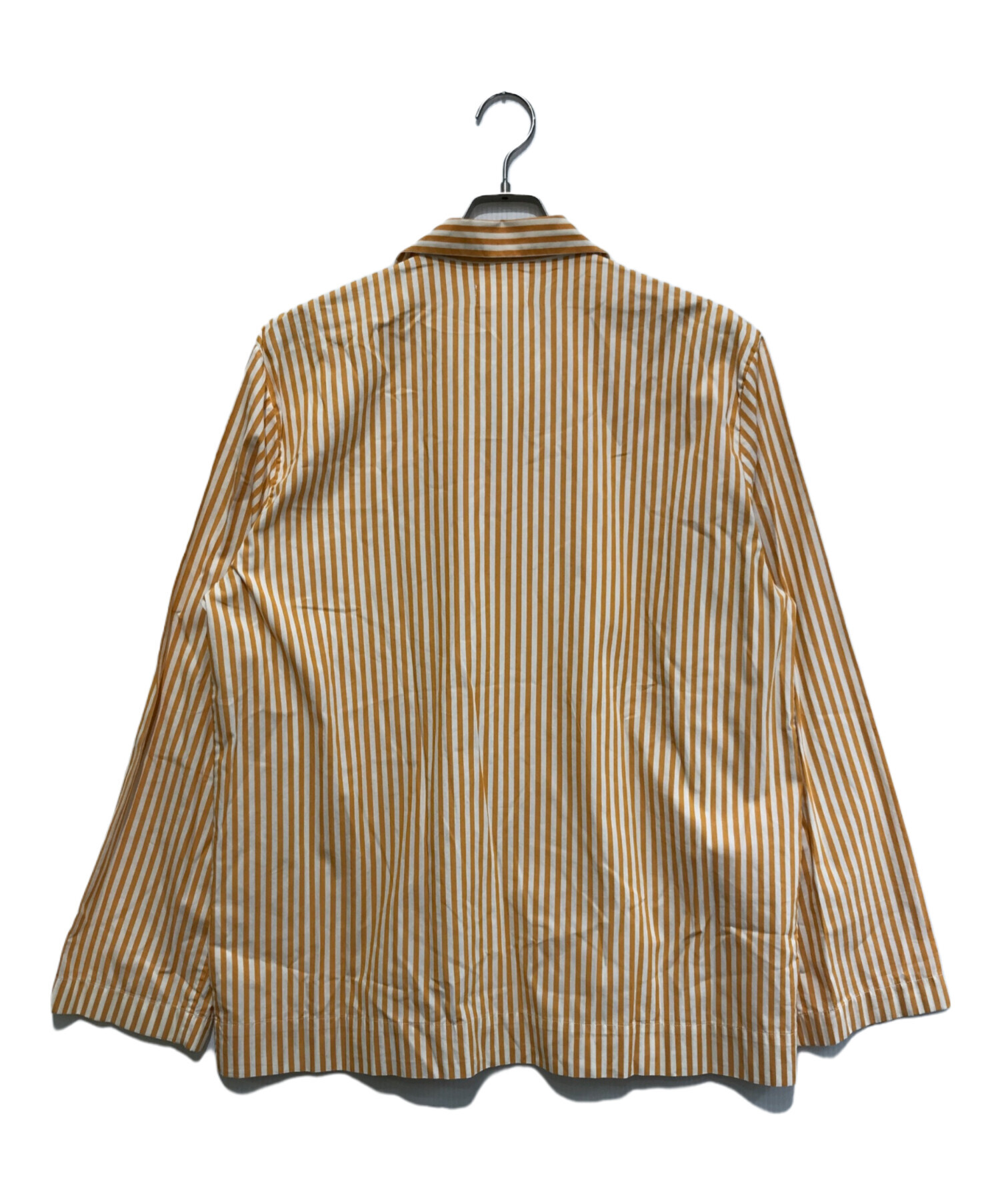 TEKLA ストライプ シャツ サイズL 中古・古着通販】TEKLA (テクラ) ストライプシャツ オレンジ サイズ:L