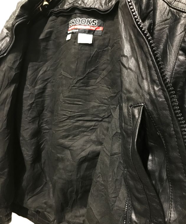 中古・古着通販】BROOKS (ブルックス) 古着ライダースレザージャケット