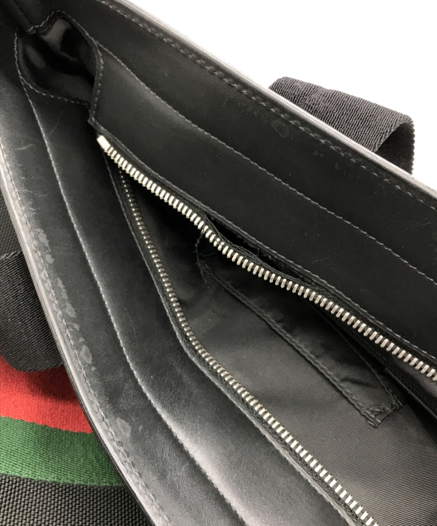 中古・古着通販】GUCCI (グッチ) キャンバストートバッグ ブラック 