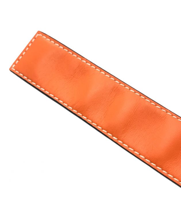 【未使用品】LOEWE オレンジ レザー バングル 中古・古着通販】LOEWE (ロエベ) アナグラムレザーバングル オレンジ