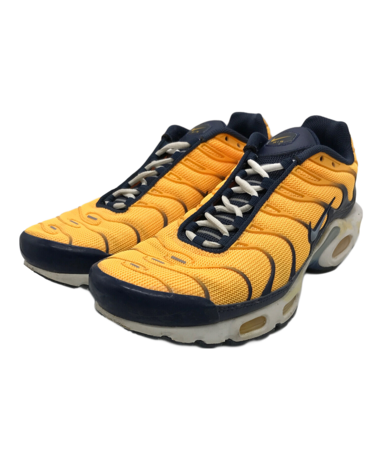 中古・古着通販】NIKE (ナイキ) AIR MAX PLUS SE イエロー×ネイビー 