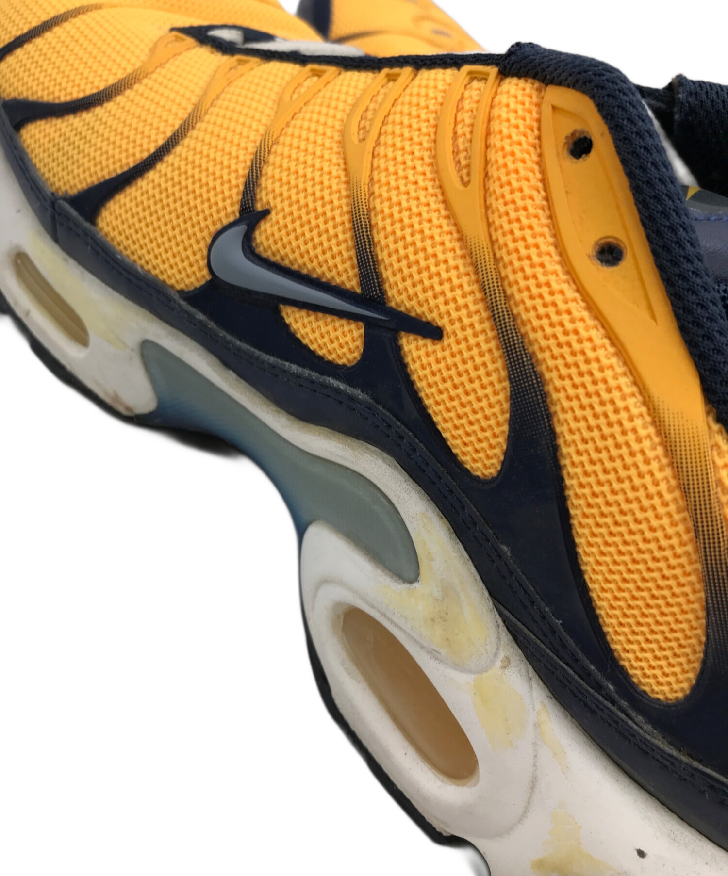 中古・古着通販】NIKE (ナイキ) AIR MAX PLUS SE イエロー×ネイビー 