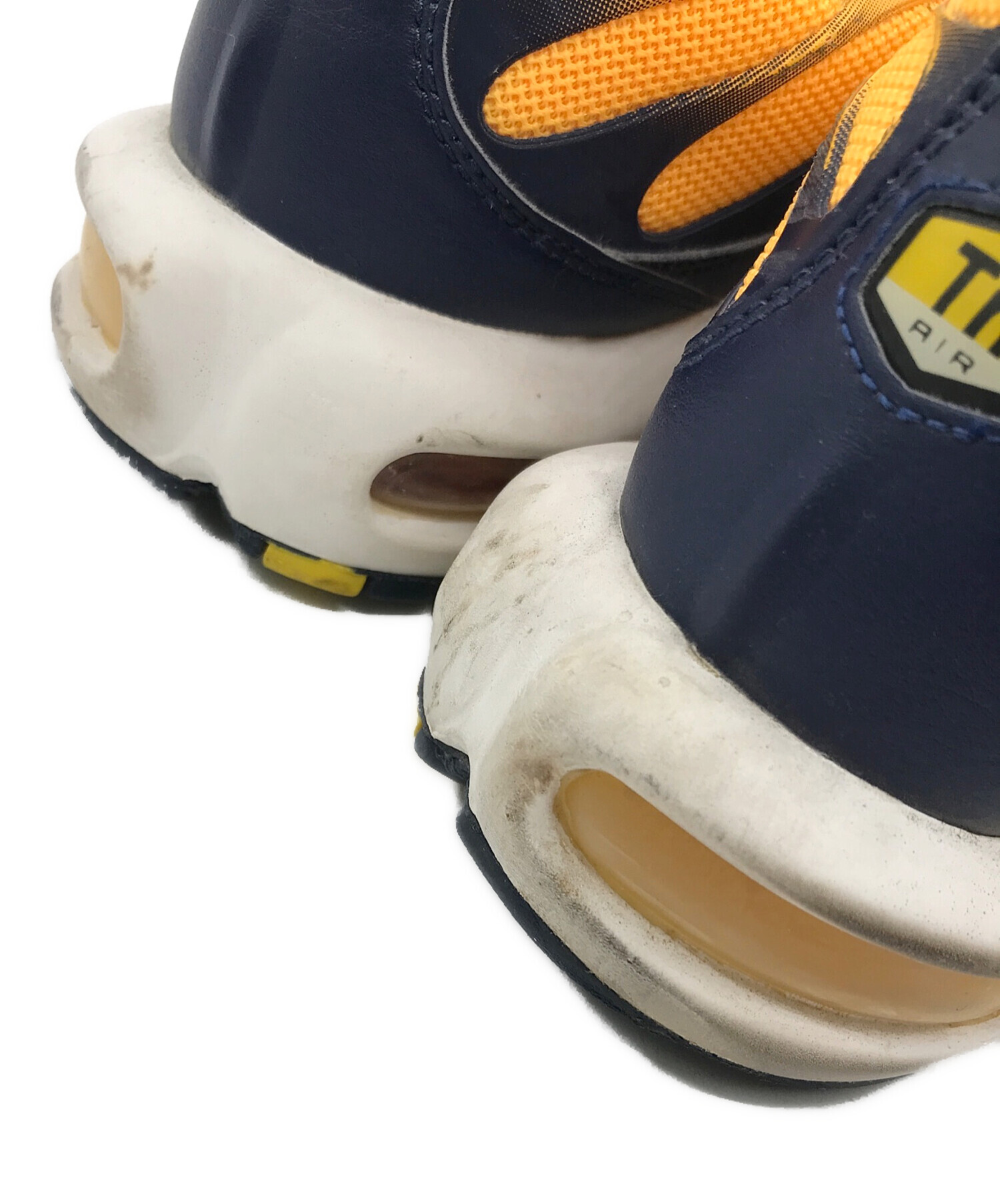 中古・古着通販】NIKE (ナイキ) AIR MAX PLUS SE イエロー×ネイビー 