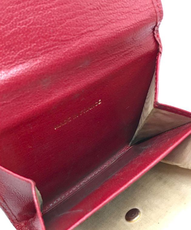 中古・古着通販】CHANEL (シャネル) ココマーク2つ折り財布 レッド