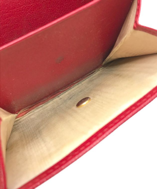 中古・古着通販】CHANEL (シャネル) ココマーク2つ折り財布 レッド