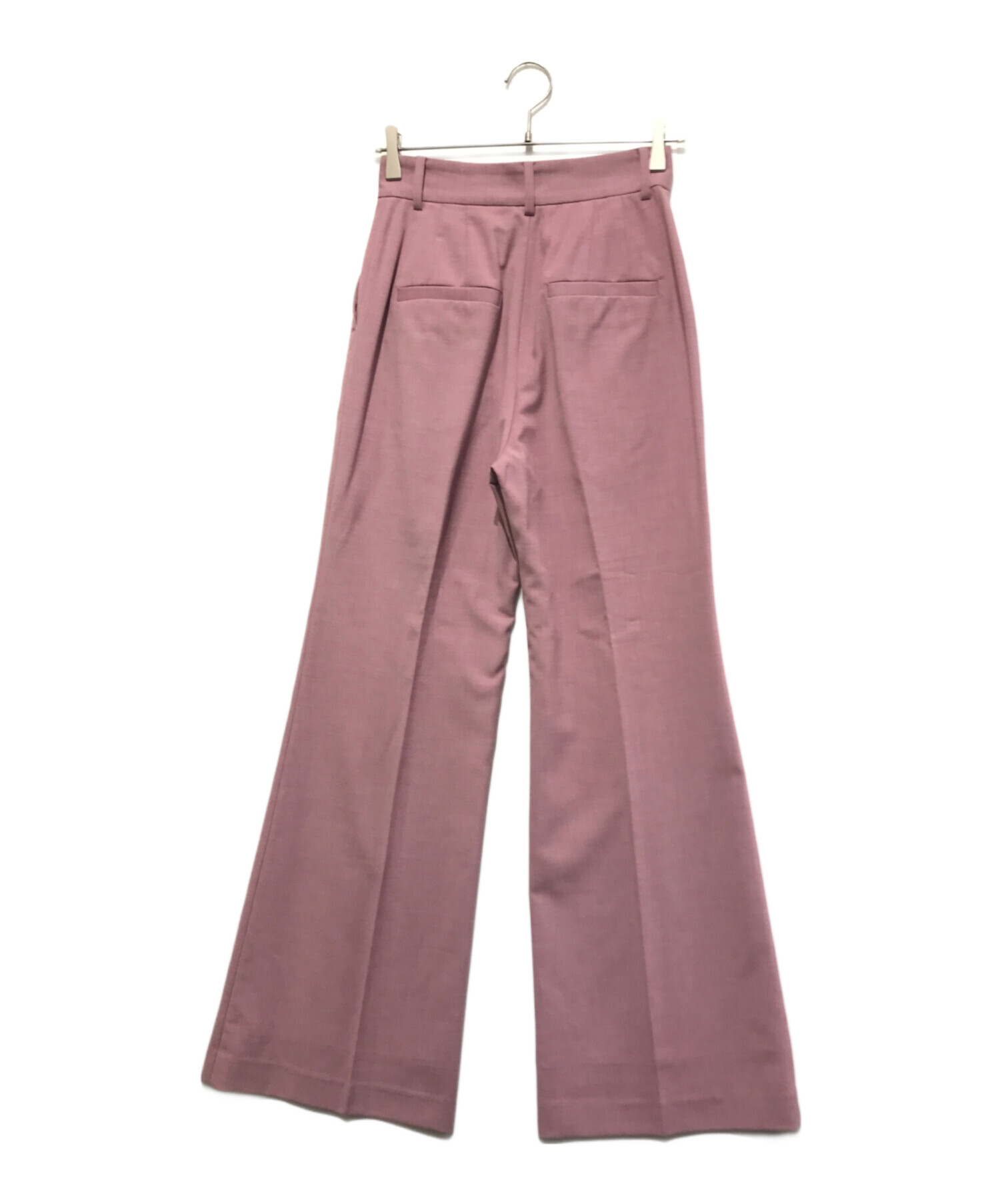 【中古】未使用品 クラネ CLANE タグ付き ワイド タック ハイウエスト パンツ ロング サイドジップ 2 グレー /TT 中古・古着通販】CLANE (クラネ) SEMI WIDE TUCK PANTS ピンク サイズ