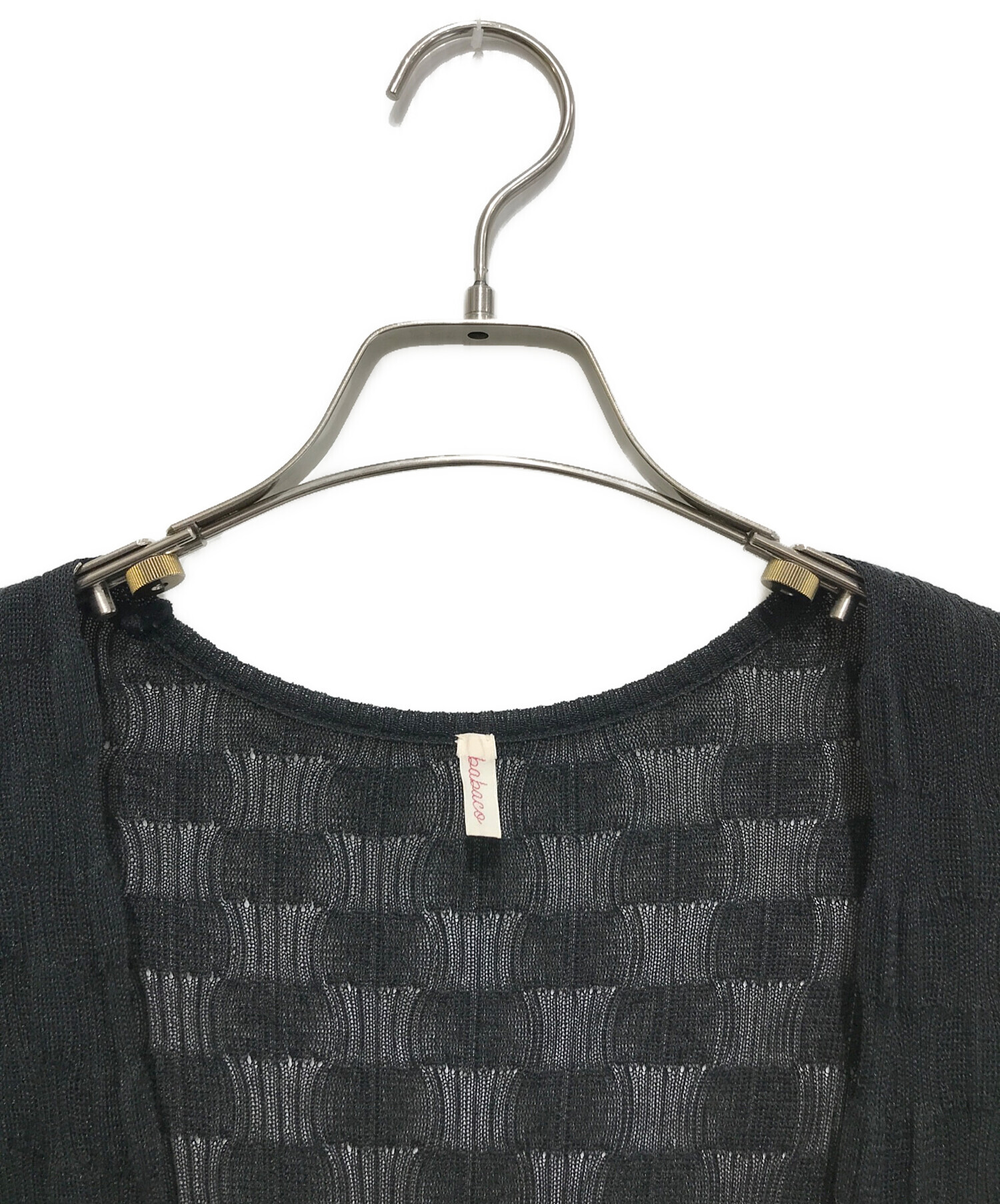 中古・古着通販】babaco (ババコ) ロングカーディガン ブラック 中古・古着通販】babaco (ババコ) ロングカーディガン ブラック