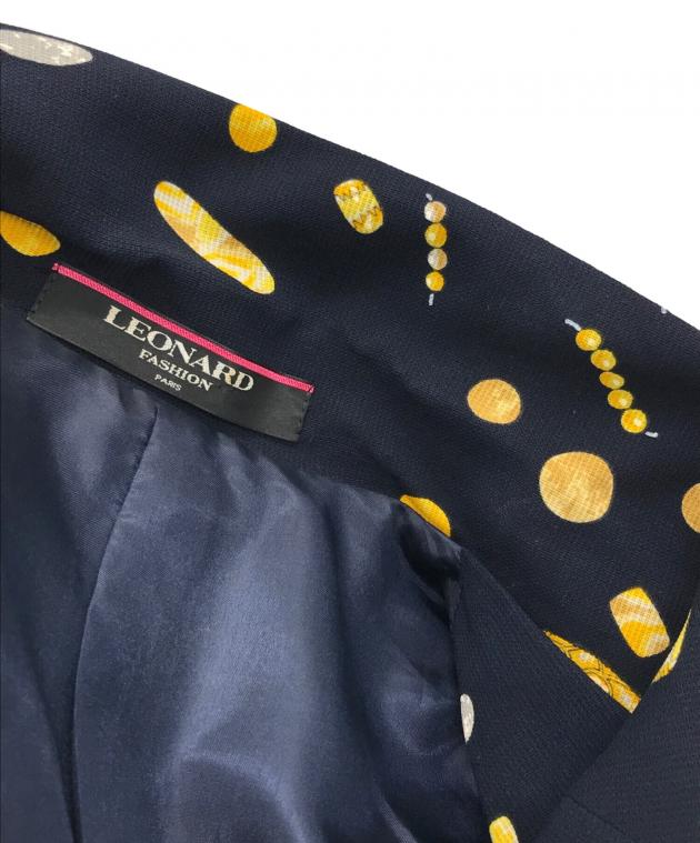 中古・古着通販】LEONARD (レオナール) ロゴ釦総柄ウールジャケット