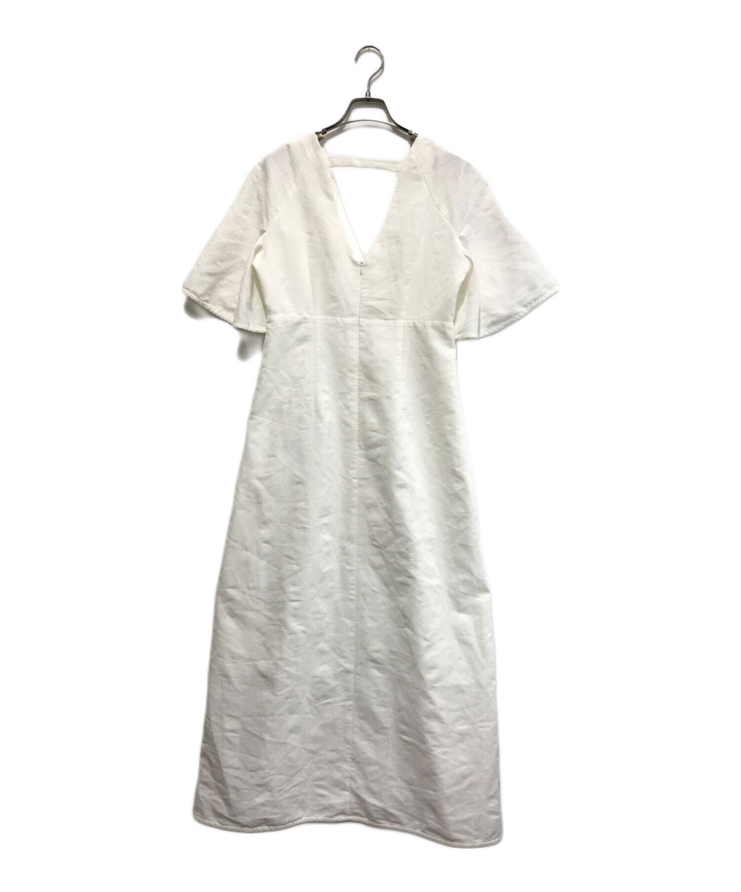 【新品未使用】mamekurogouchi ジャガード　ワンピース　サイズ2 白 中古・古着通販】Mame Kurogouchi (マメクロゴウチ) Floral Jacquard V