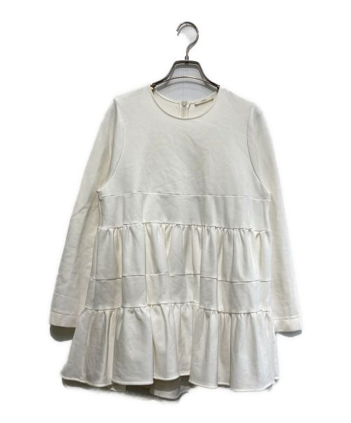 中古・古着通販】yori (ヨリ) ぬくぬくヘムフリルブラウス ホワイト