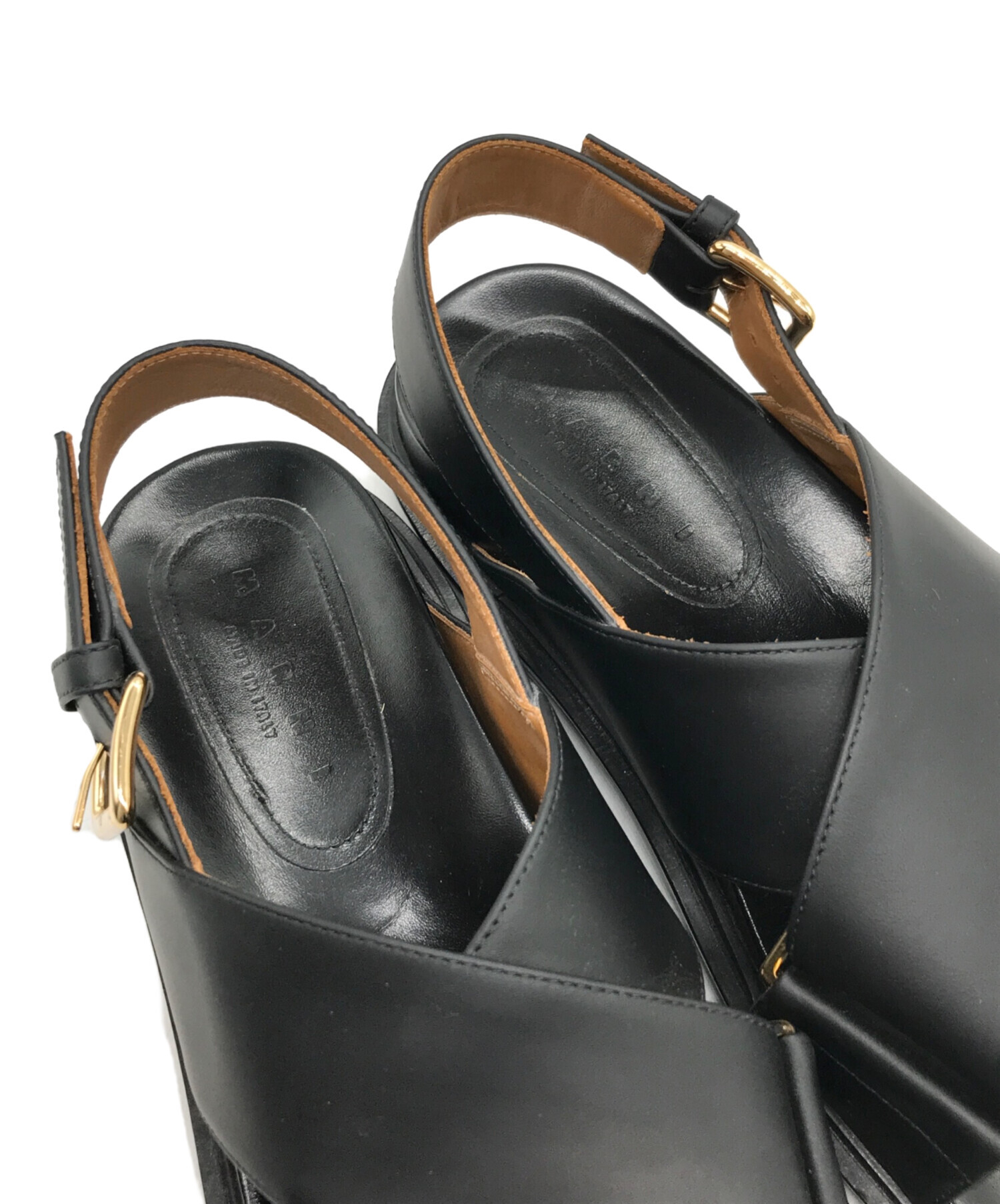 中古・古着通販】MARNI (マルニ) FB CRISCROSS SANDAL ブラック 中古・古着通販】MARNI (マルニ) FB CRISCROSS SANDAL ブラック