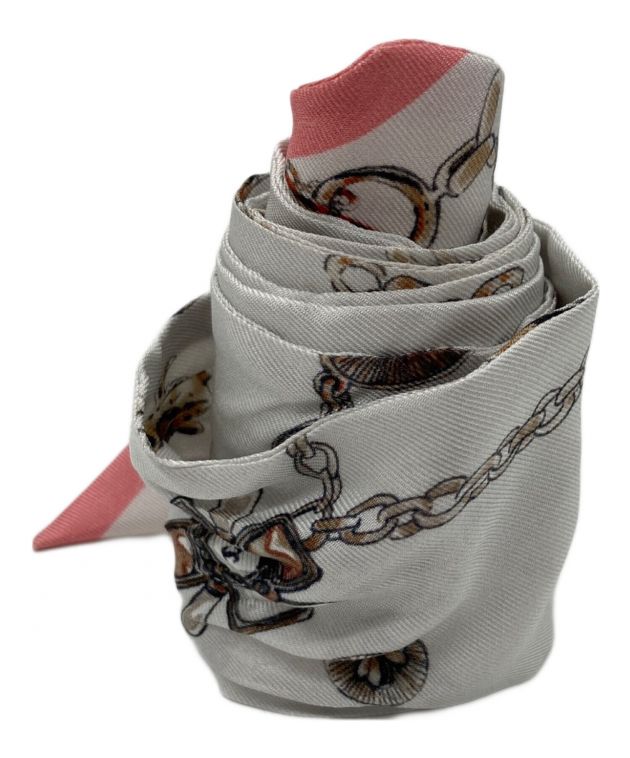 CHANEL シルク100%スカーフ 楽天市場】シャネル CHANEL 大判 ヴィンテージチェーン柄 スカーフ