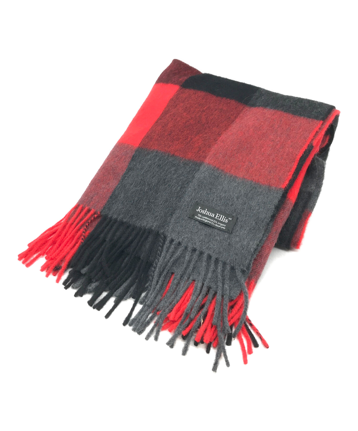 ジョシュア エリス チェック マフラー Joshua Ellis ESCORIALウール100