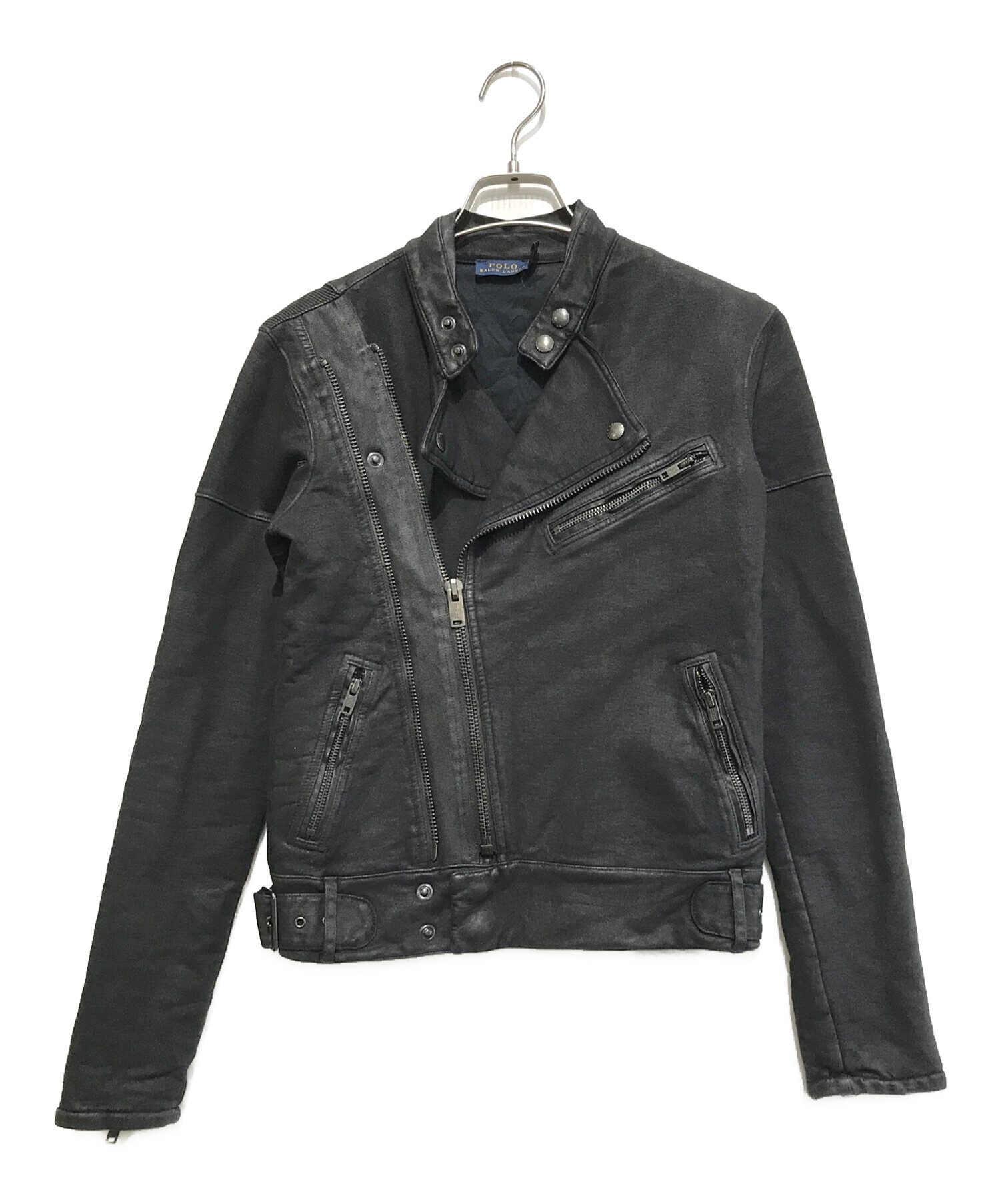 ラルフローレン ブラックレーベル Lサイズ シングルライダースジャケット ラルフローレンブラックレーベル RALPH LAUREN BLACK LABEL ラムレザー