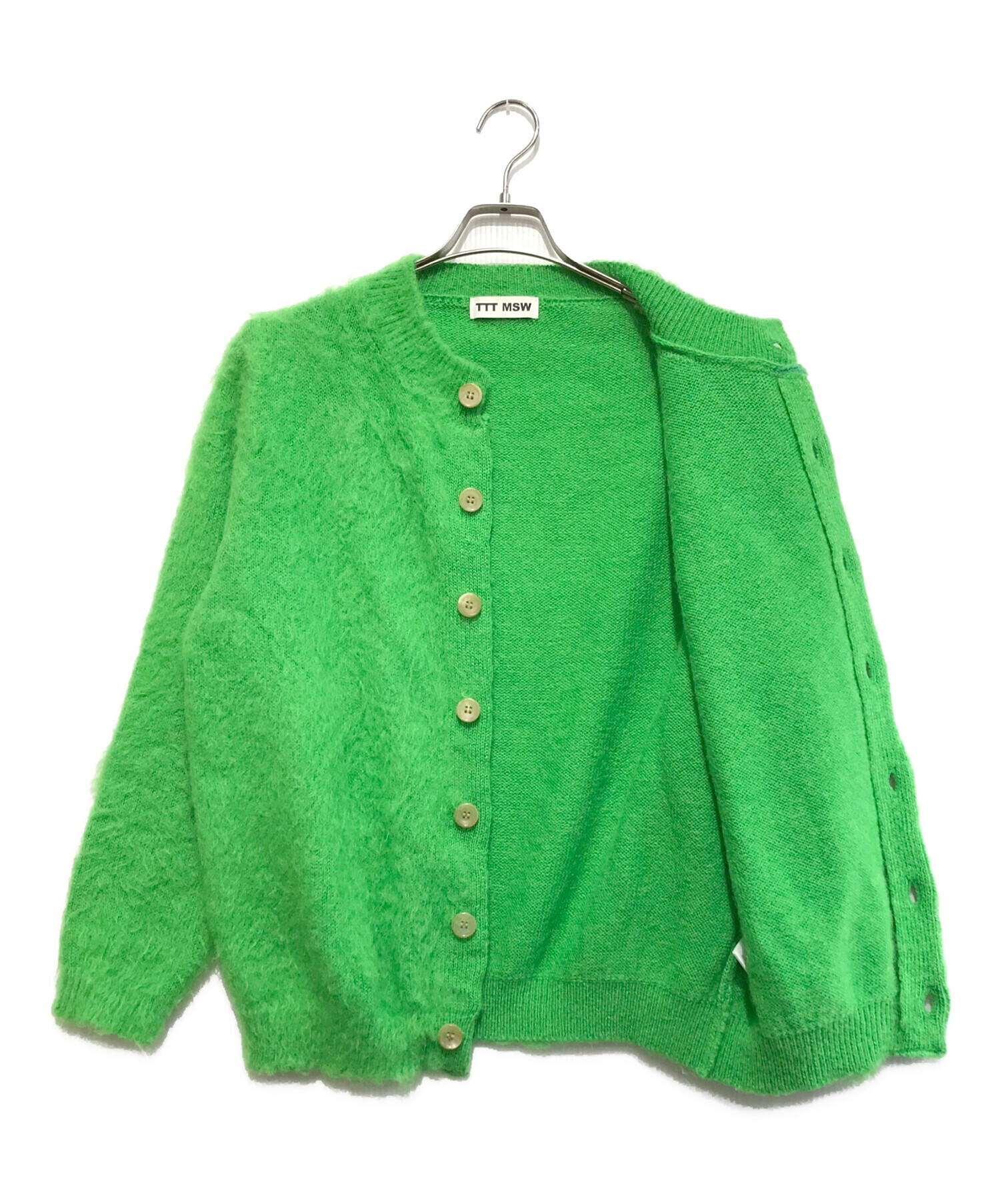 中古・古着通販】TTT MSW (ティー) Mohair Cardigan グリーン サイズ:M
