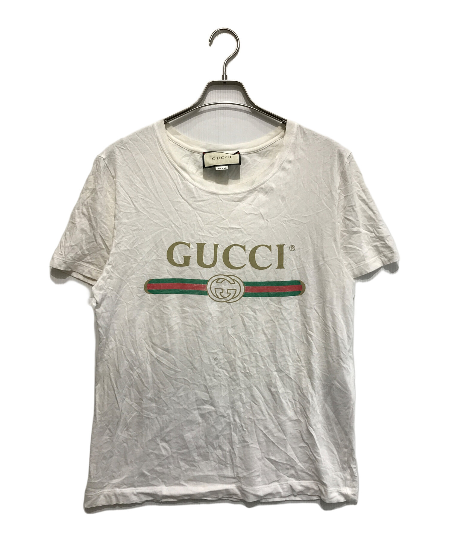中古・古着通販】GUCCI (グッチ) シェリーラインロゴプリントT 中古・古着通販】GUCCI (グッチ) シェリーラインロゴプリントT