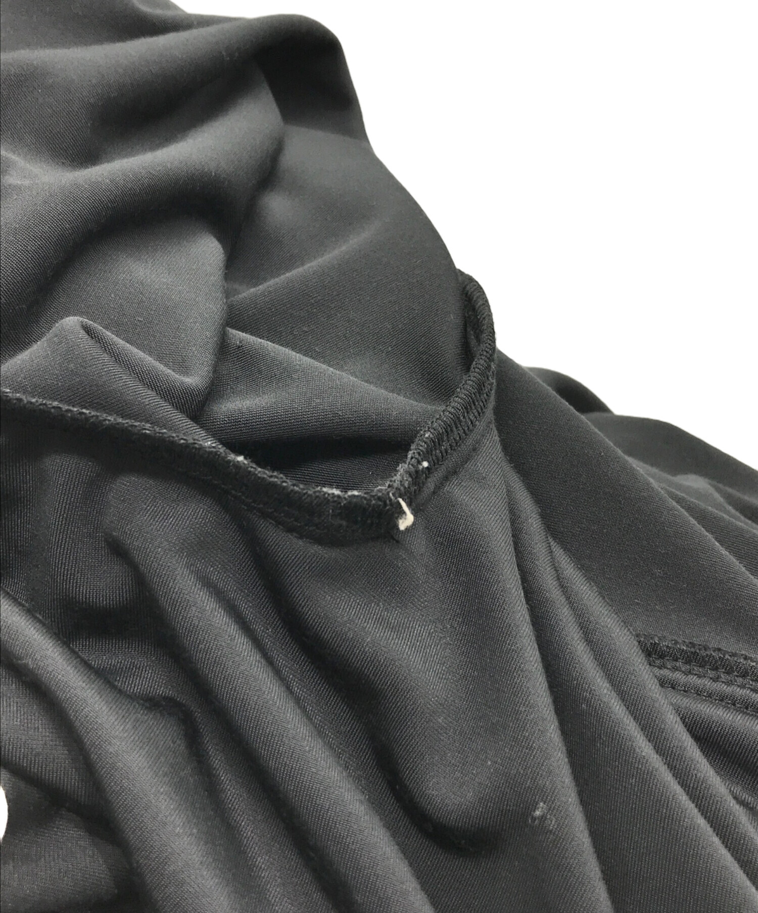 中古・古着通販】OHGA (オオガ) ベロア裾フリルブラウス ブラック