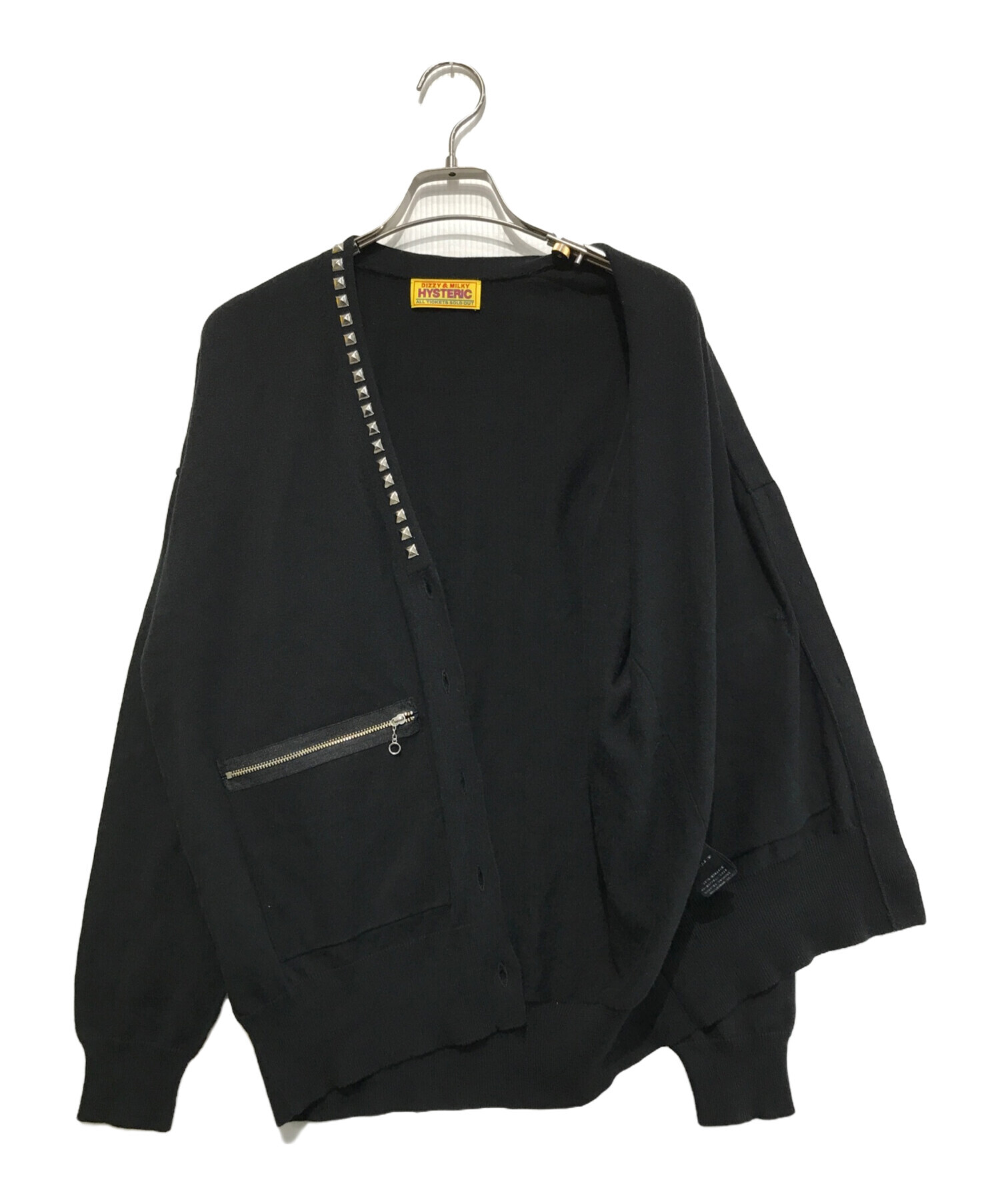 HYSTERIC GLAMOUR スタッズ付きカーディガン L ブラック スタッズ カーディガン|HYSTERIC GLAMOUR MEN | HYSTERIC GLAMOUR