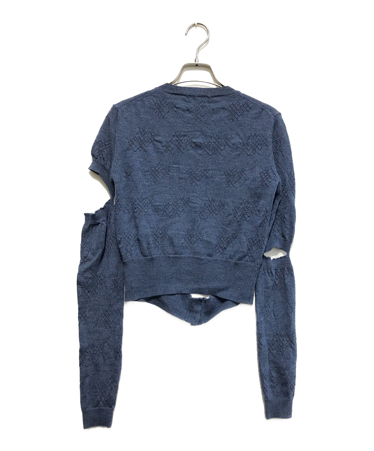 IRENE アイレネ Cut yarn knit tops ブルー iRENE（アイレネ）の「カットヤーンニットトップス / Cut Yarn Knit