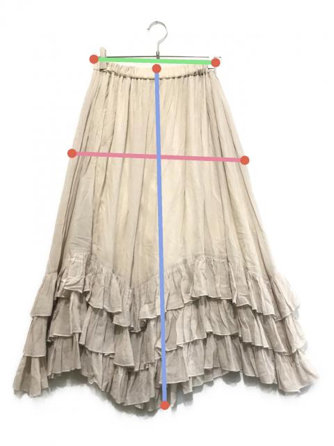中古・古着通販】CADUNE (カデュネ) ティアードスカート アイボリー