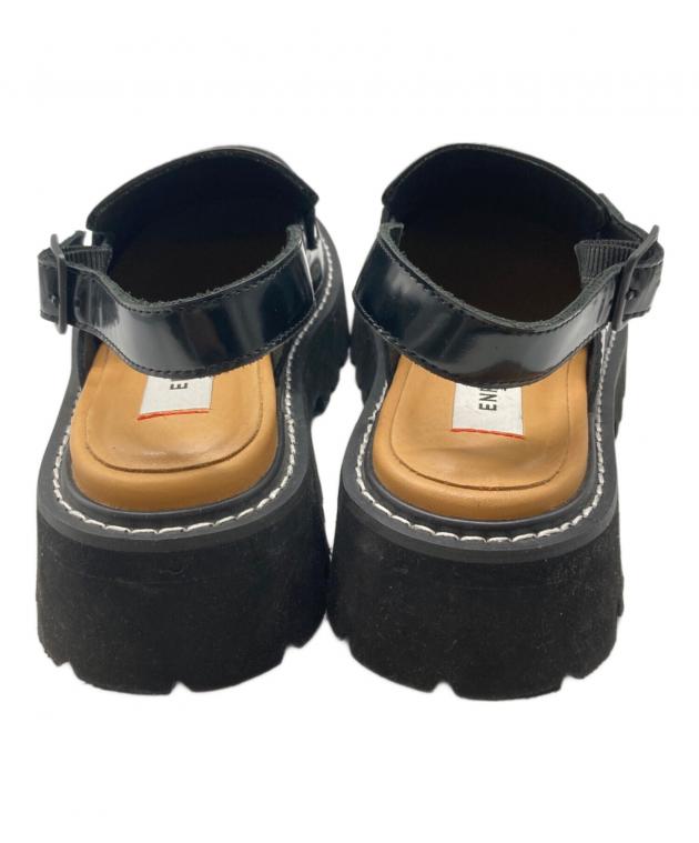 中古・古着通販】ENFOLD (エンフォルド) BELTED LOAFERS ブラック