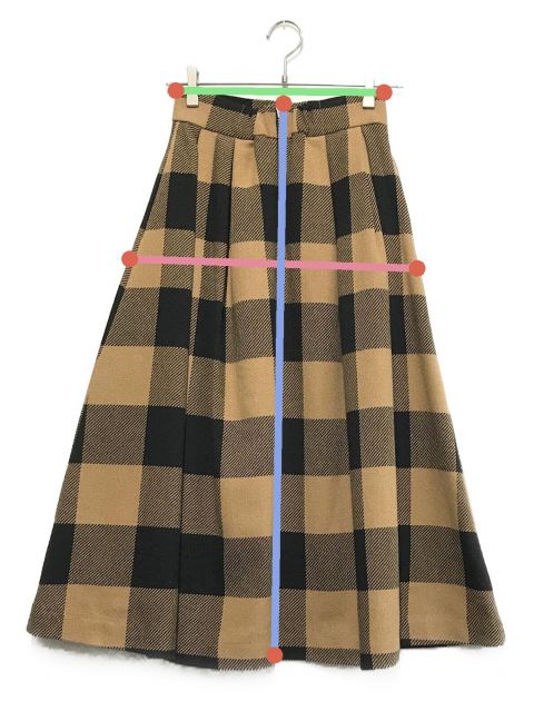 中古・古着通販】SYSORUS (シソラス) ツイードチェックタックスカート